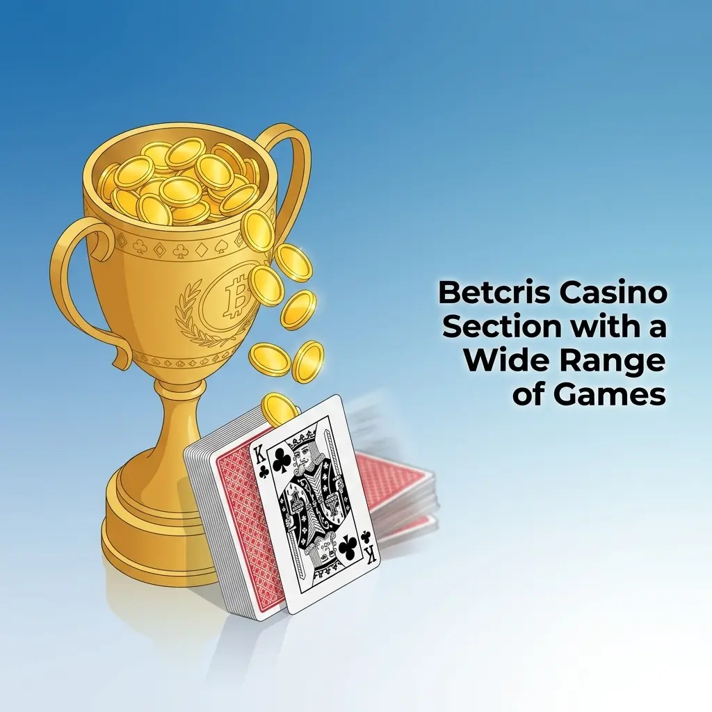 Betcris casino lobby showing slots, crash games, live tables, jackpot games, and card games for Canadian players