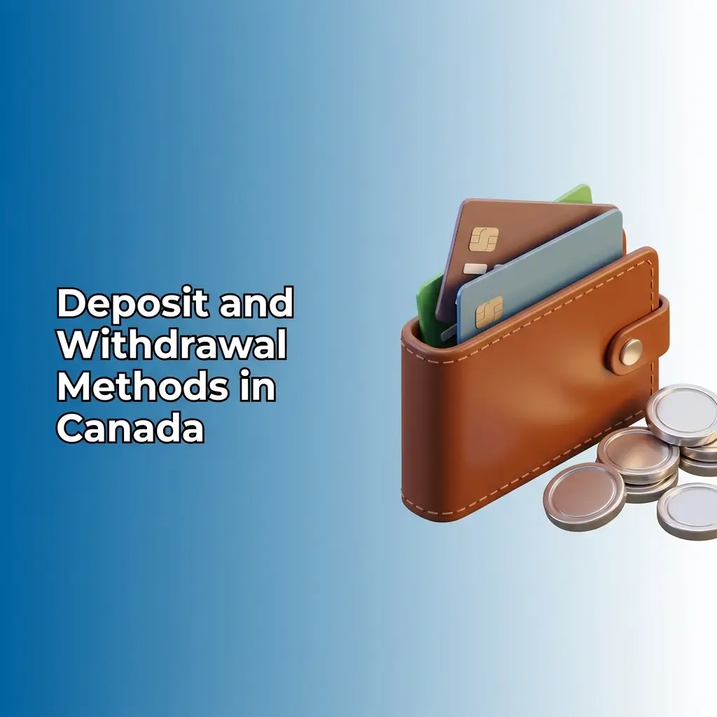 Betcris Canada deposit and withdrawal methods table showing payment options, CAD limits, and processing times